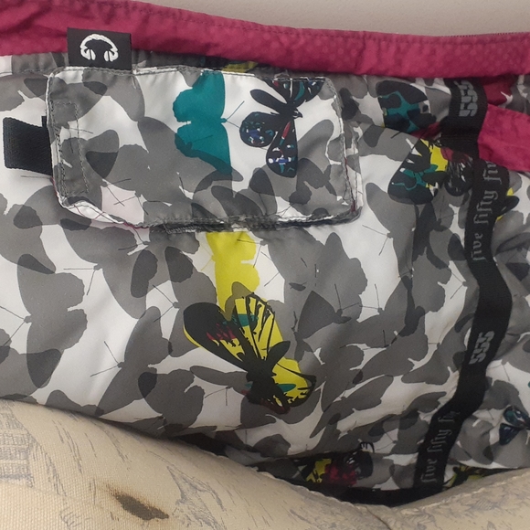 BARBIE Pink Waterproof Jacket FIVE Fifty FIVE Down Puffer Snow & Ski Hood 14 M - Picture 5 of 14